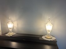 Set of Crystal lamps made in Poland in Plainfield, Illinois
