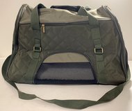New! Olive Canvas & Mesh Pet Carrier - Dog / Cat Travel Duffle Bag in Naperville, Illinois