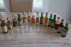 Lot of 15 Vintage Scotch Whiskey Airline Glass Bottles in Bartlett, Illinois