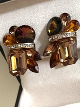 1960’s Vintage Rhinestone Clop-On Earrings in Naperville, Illinois