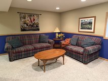 Couch. Loveseat chair and ottoman in Aurora, Illinois