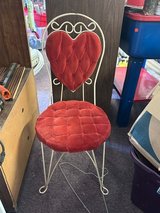 Teena wrought iron heart shaped vanity chair in Fort Polk, Louisiana