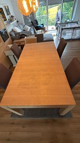 Complete modern pure wood Dining room with seats and Living Room TV Longboard Set in Wiesbaden, GE