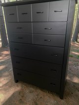 Large Tall Dresser / Chest Real Wood Black Satin 40x18x54 New in Kingwood, Texas