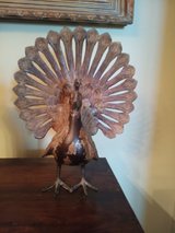 Vintage Mid- century solid Bronze Peacock in Alamogordo, New Mexico