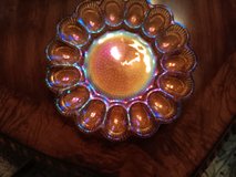 Vintage Indiana Glass Amber Hobnail Deviled egg plate/platter in Alamogordo, New Mexico