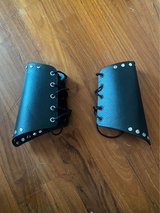 Faux Leather Bracers in Okinawa, Japan