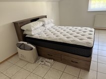 American Full/Double sized bed set with hybrid mattress in Ramstein, Germany