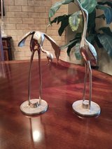 2 solid brass cranes/ storks/birds in Alamogordo, New Mexico