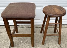 $10ea - Wood counter height stool - 24.5"H -or- 24"H in Wheaton, Illinois