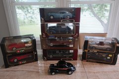 9 Vintage 1/18th Scale Diecast Cars - Road Legends, Maisto & Burago in Glendale Heights, Illinois