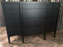 Large Ligna Dresser Chest Solid Wood Black Satin 12 Drawers 57x21x43 New in Houston, Texas