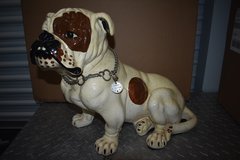 ceramic bulldog statue in Warner Robins, Georgia