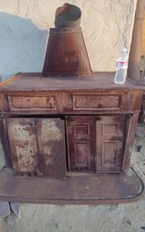 vintage wood burner in 29 Palms, California