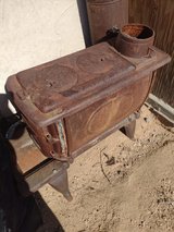 vintage wood stove in 29 Palms, California