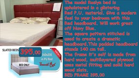 U.F.Model Roslyn 160 cm BED WITH MATTRESS in Ramstein, Germany