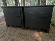 Bedroom Nightstands End Tables Real Wood Black Satin 26x18x26 New in Houston, Texas