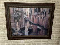 Framed Print Golden evening gondola in Ramstein, Germany