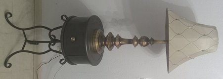 Accent table and bronze antique lamp in Alamogordo, New Mexico