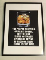 James Bond 007 "No Time To Die" Jack London Quote Poster Framed Wall Art in Okinawa, Japan