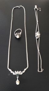 Silber Collier, Armband und Ring als Set zu verkaufen. in Spangdahlem, Germany