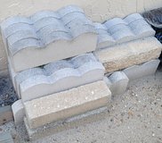 35 Concrete Garden Edging Blocks (29 Scalloped + 6 Rectangular) in Saint Petersburg, Florida