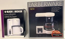 $10 Like New Black Decker 4c -OR- $15 New Farberware 12c Coffee Maker in Bolingbrook, Illinois