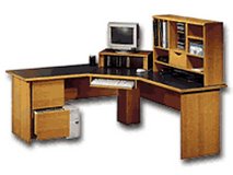 OFFER ...LARGE 72 INCH CORNER COMPUTER DESK WITH HUTCH in New Lenox, Illinois