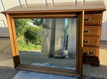 Vintage 70s Triple 9 drawer Dresser with Mirror in Bolingbrook, Illinois