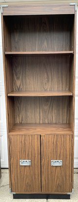 Vintage Bookcase - 3 Tier w/ 2 adj Shelves & bottom door Storage in Chicago, Illinois