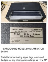 CARD/GUARD MODEL 6000 LAMINATOR in Chicago, Illinois