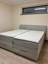 European size 200x200cm - mattress, bed and storage compartment in Ramstein, Germany