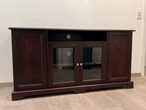 Solid wood, custom made entertainment stand in Ramstein, Germany