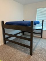 Custom Full-Size Solid Wood Loft Bed - $300 (Gently Used, Extremely Sturdy) in Kingwood, Texas