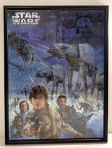 Vtg 1995 framed Wall Art - Star Wars The Empire Strikes Back Puzzle - 18.5"W x 2ft Tall in Bolingbrook, Illinois