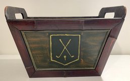Vintage 1960s Golf themed Wooden Magazine Rack / Storage Bin *EUC in Westmont, Illinois