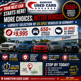 650+ vehicles currently in stock in Ramstein, Germany
