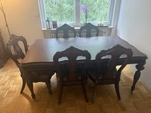 Dining Room Table, 6 chairs, Buffet and Mirror in Wiesbaden, GE