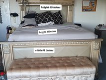 King Size Bed w/ottoman and stools in Stuttgart, GE