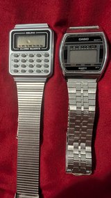 Vintage Casio + Delphi Digital Quartz Watches Lot - Calculator Alarm - Need Batteries - 1970s/80s in Fort Polk, Louisiana