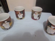 4 Chef Theme Coffee Mugs in Oswego, Illinois