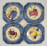 Tuscan Fruit Certified International Gladding Dessert Salad Plate 4 pc Set 8.75" in Warner Robins, Georgia