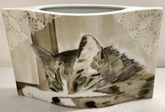 Vintage 1985 Vista Alegre Portugal Porcelain Cat Vase - Minou-ettes by C.Pradalie *EUC* in Westmont, Illinois