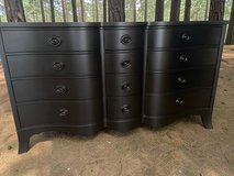 Large Drexel Bedroom Dresser Solid Wood Black Satin 12 Drawers 63x21x36 New in Houston, Texas