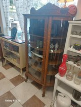 Antique Curved Glass Curio in Fort Leonard Wood, Missouri