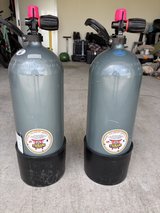 Steel HP 80 scuba tanks in Okinawa, Japan