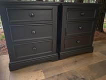 Huge Pine Broyhill Nightstands Solid Wood Black Satin 3 Drawers 30x20x33 New in Houston, Texas