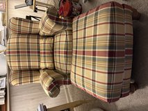 Traditional Wingback Chair and Footstool in Aurora, Illinois