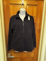 New Women’s Navy Blue Zip-Up Fleece Jacket-Medium in Batavia, Illinois