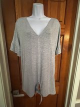 New Grey Knit Flutter sleeve Top with Tie Front - XL in Bolingbrook, Illinois